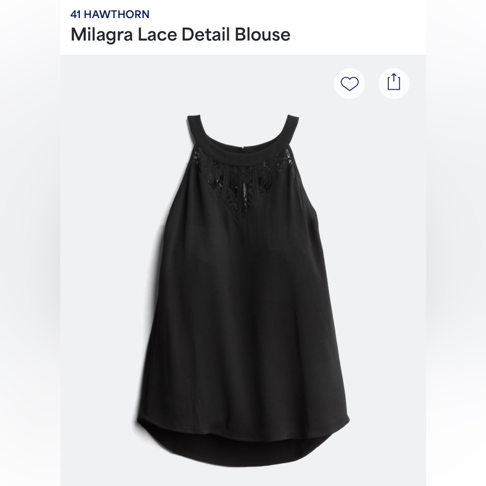 41 Hawthorn Embellished Black Sleeveless Tank Top